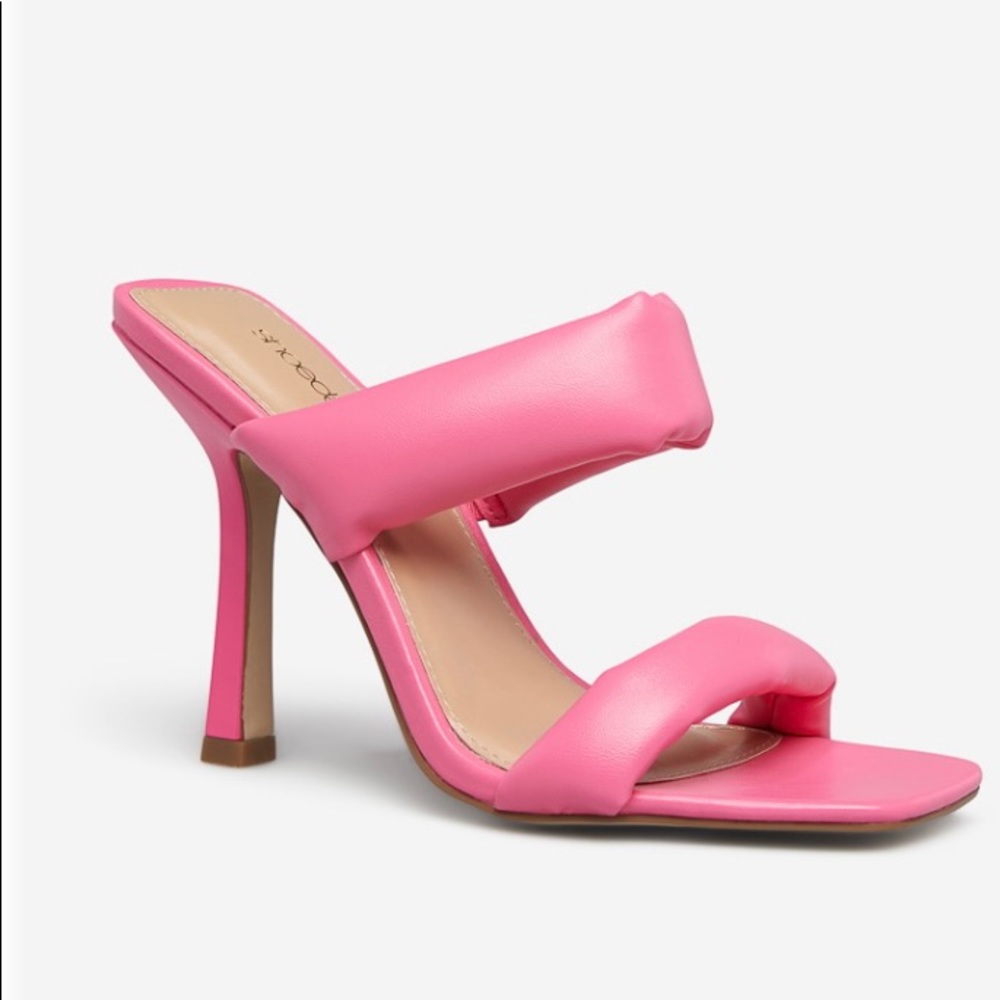 Size 8.5 hot pink slip on heels